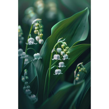 Green Flower Painting Print